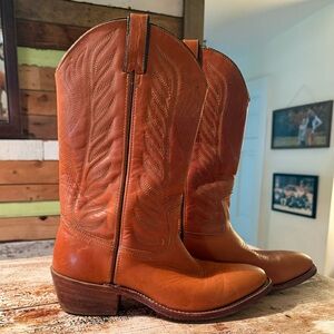 Brown Leather Cowboy Boots